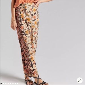 Anthropologie Smocked Balloon Leg Pants